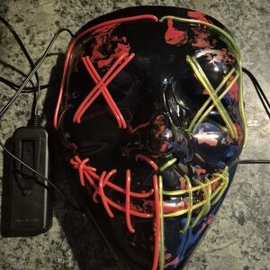 LED Light Up Mask with Neon Accents